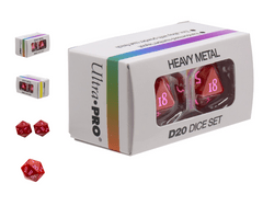 UP DICE - D20 - HEAVY METAL VIVID RED